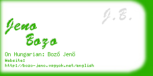 jeno bozo business card